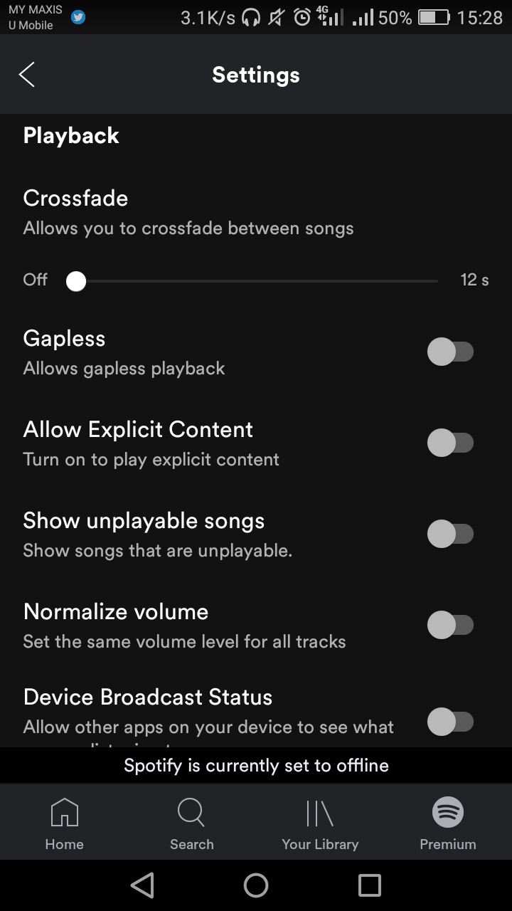 Spotify app experiencing problems working